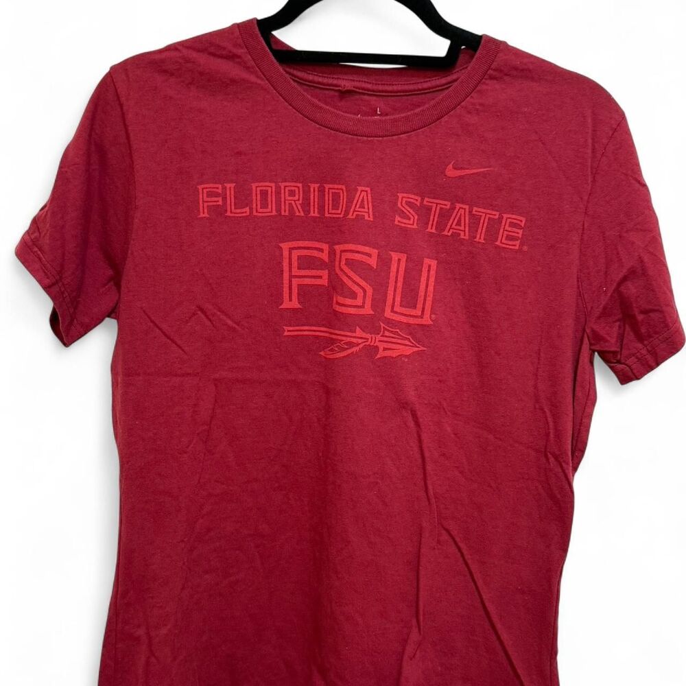 Nike Women's Red Garnet Florida State Seminoles FSU Cotton T-shirt